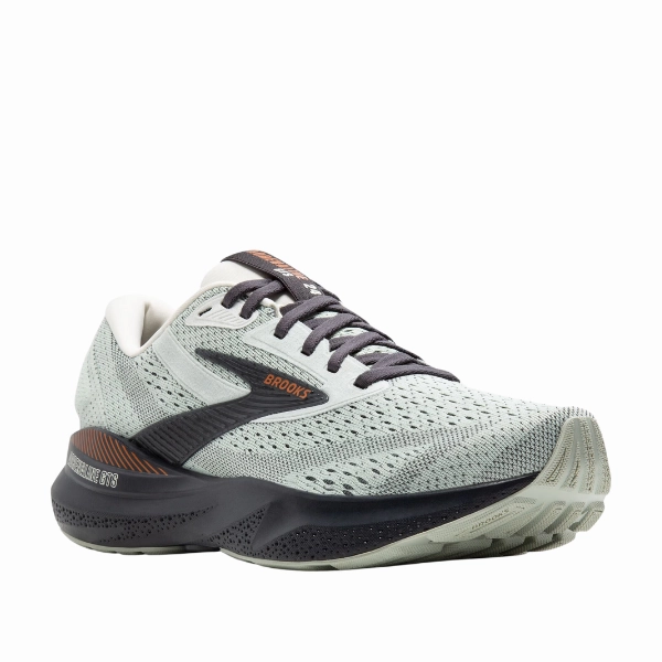 Brooks Women's Adrenaline GTS 24 Wide Green/Black Variable Lug Pattern morning runner