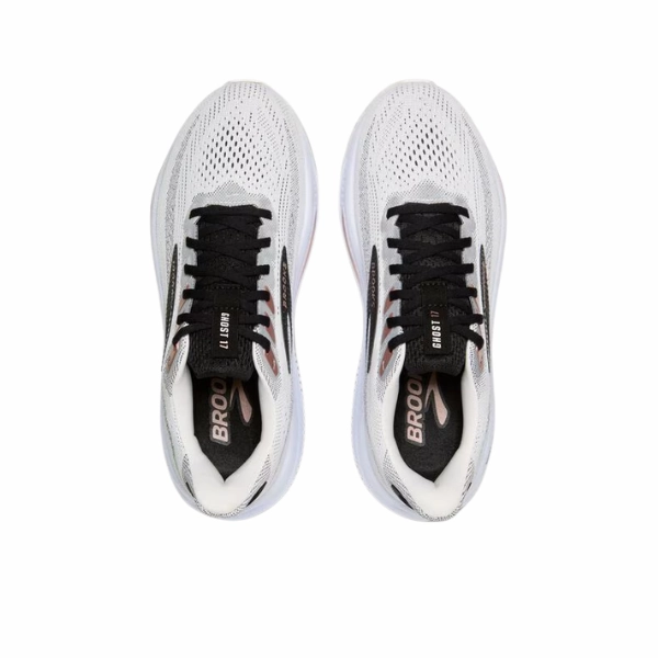 Heavy Cushioning Brooks Women's Ghost 17 Wide White/Black