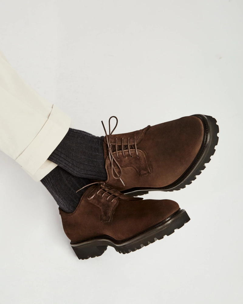 Scenic Step Brown Suede Derby Shoe