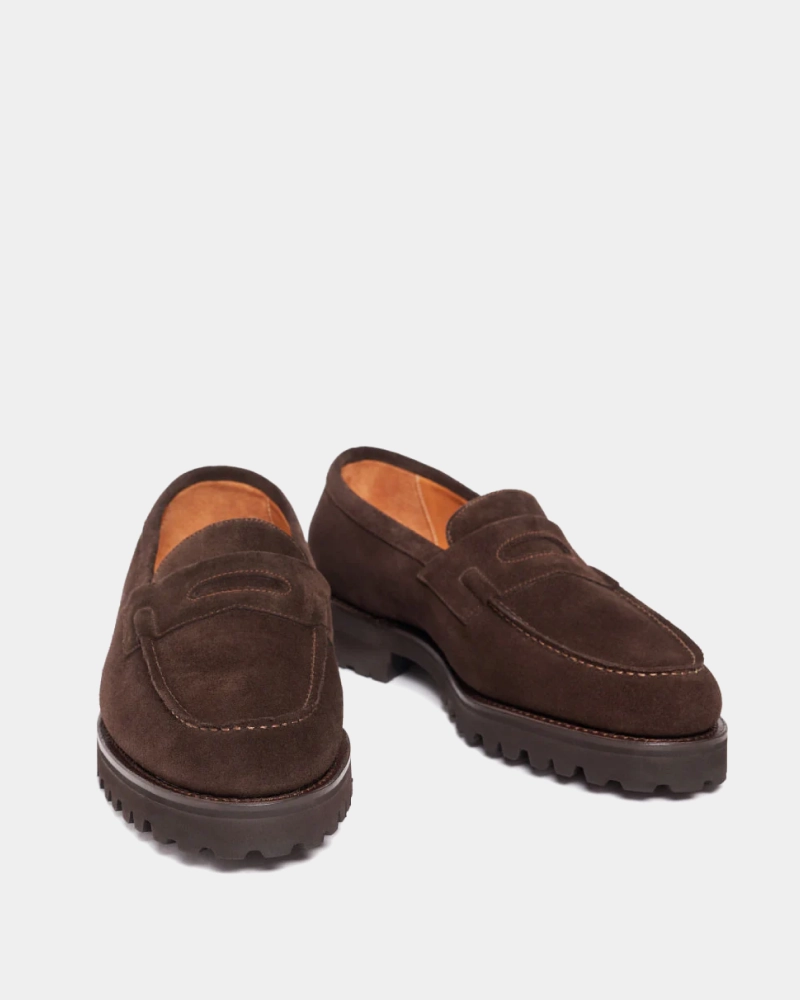 Brown Suede Lightweight Penny Loafer Total Support