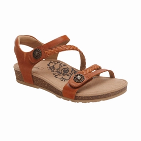 Aetrex Women's Jillian Cognac Versatile Outdoor Style Vacation Fit