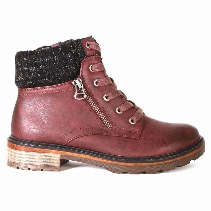 Calm Flow Women's Wanderlust Amy Waterproof Boot - Burgandy