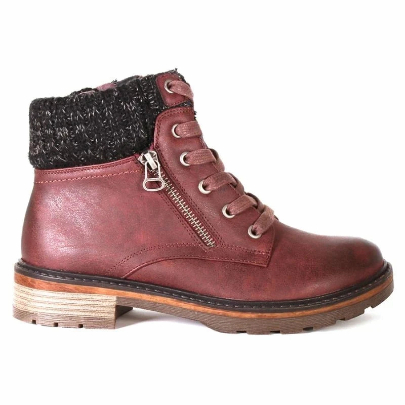 Women's Wanderlust Amy Waterproof Boot - Burgandy Comfort Buckles