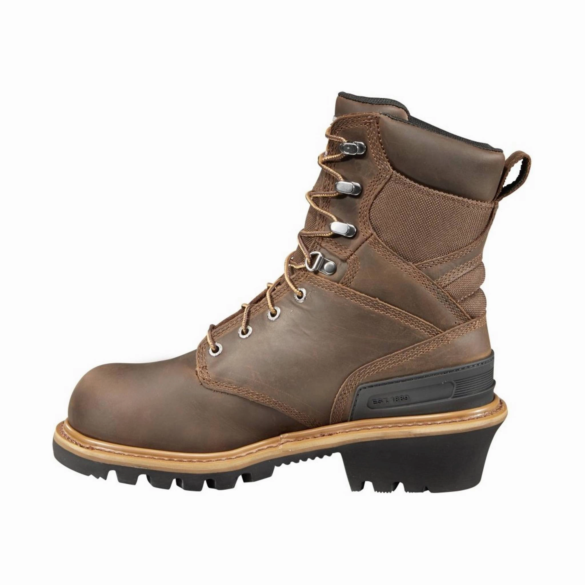 All-Terrain Use Carhartt Men's 8-Inch Insulated Composite Toe Climbing Boot - Crazy Horse Brown Oil Tanned