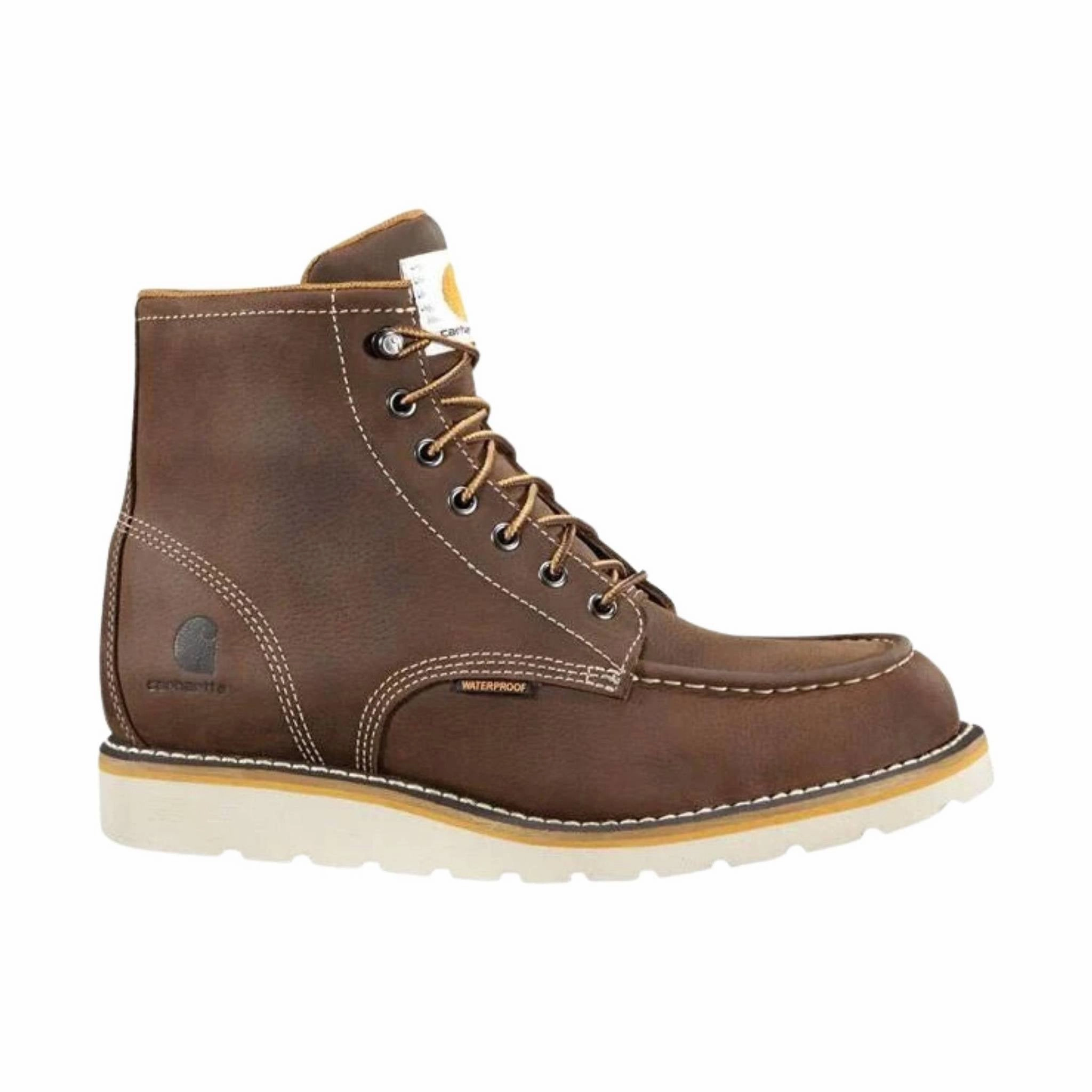 Carhartt Men's Hiker 6in Wedge Moc Soft Toe Boot - Dark Bison Oil Tanned Shock absorption tech