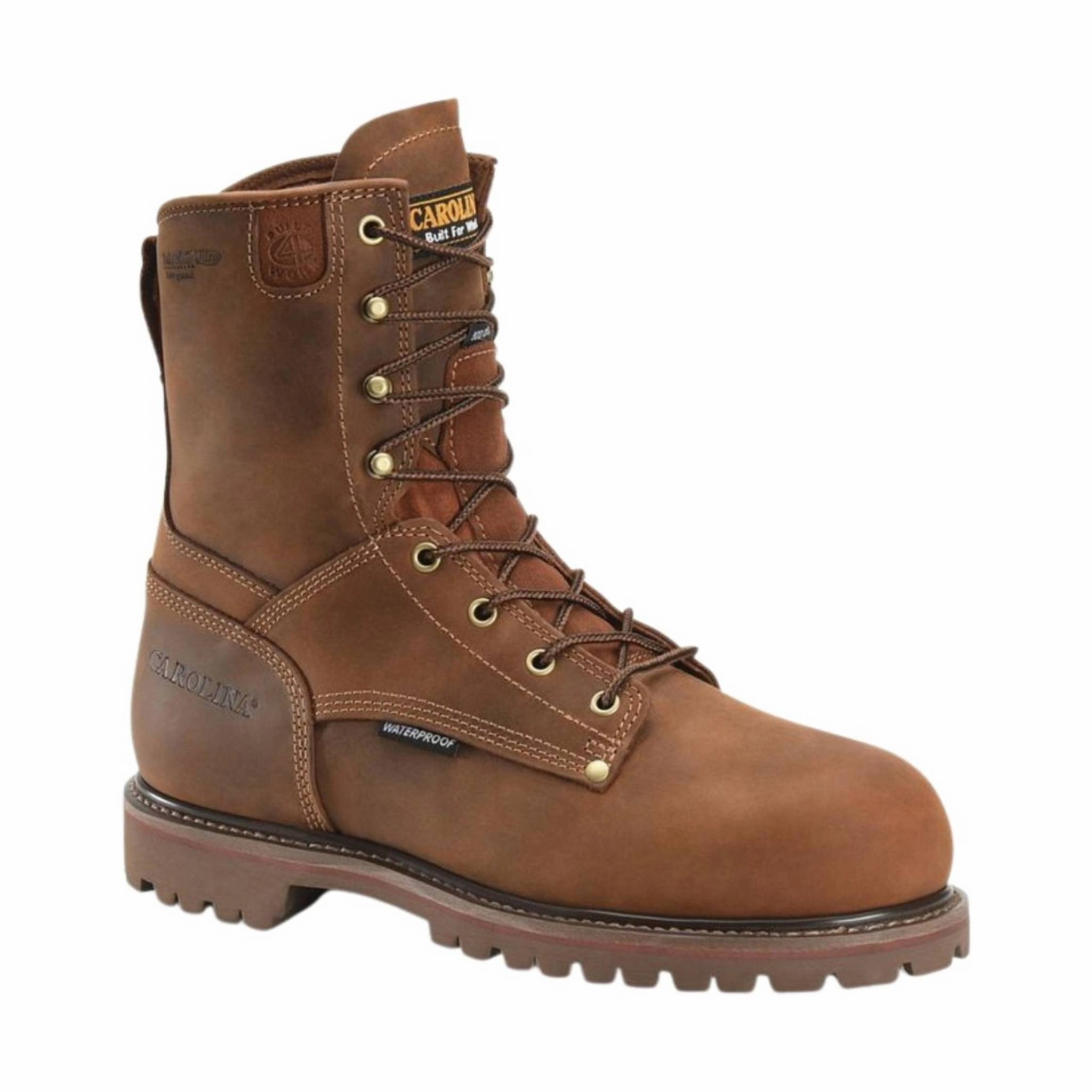Carolina Men's 28 Series Waterproof Insulated Soft Toe Work Boot - Brown Slip   Resistant