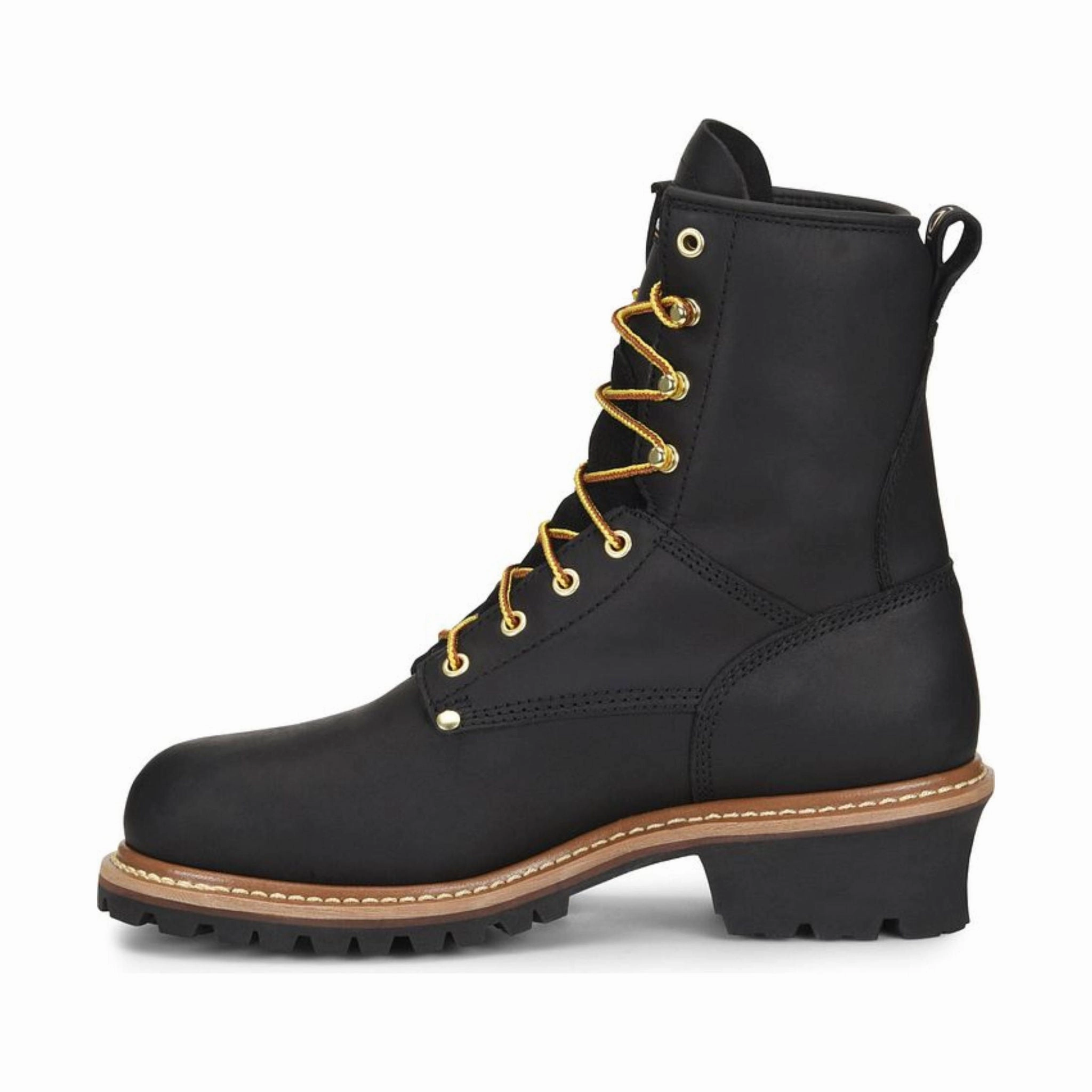 Reliable Footwear Hyperlock Heel Support Carolina Men's Elm 8 Inch Insulated Steel Toe Logger - Black