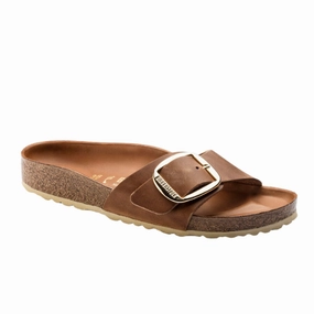 Birkenstock Women's Madrid Big Buckle Cognac Abrasion Resistant Surface Weekend Chill