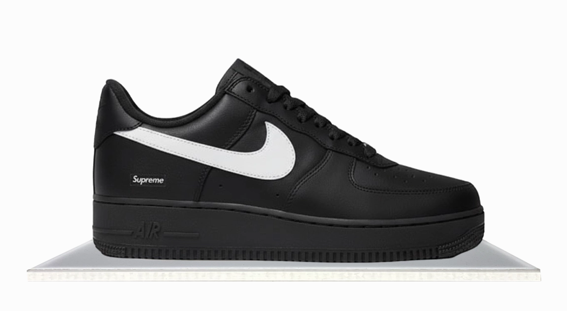 Air Force 1 Low Supreme Black White Breath Option Superior Cushioning