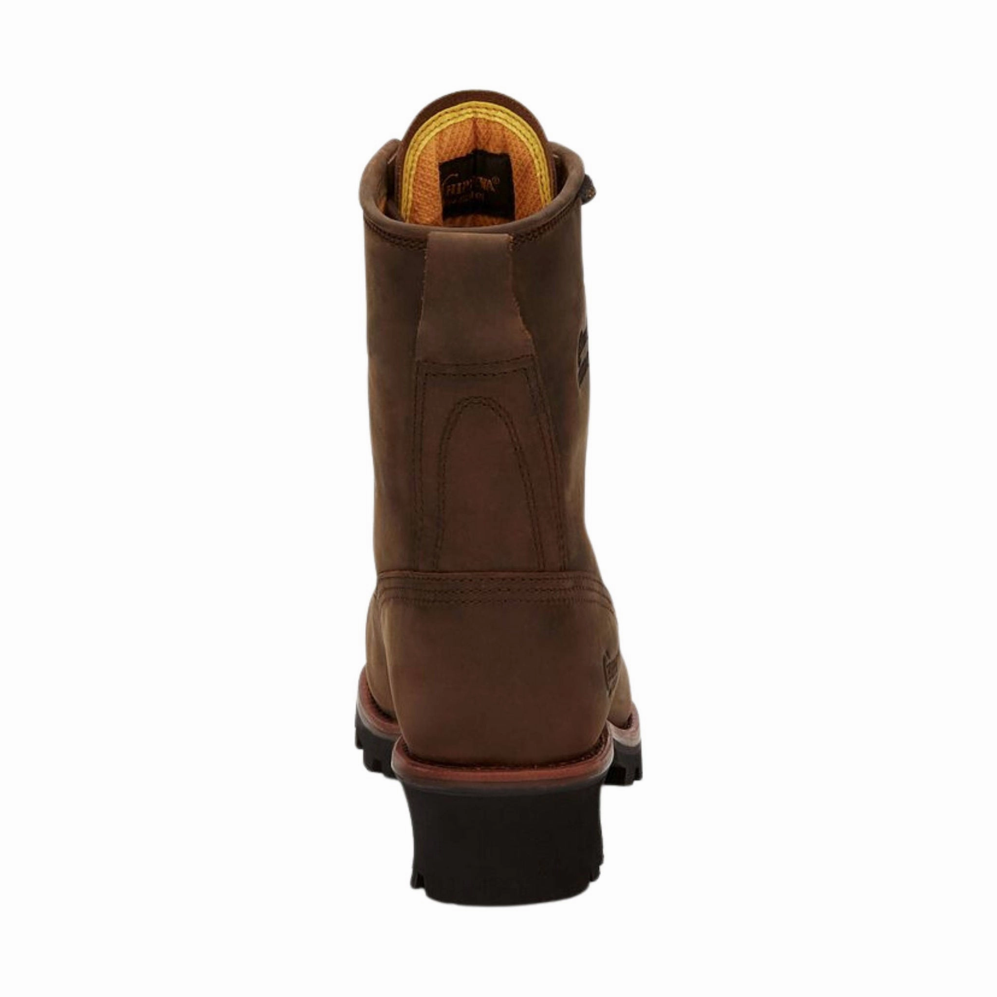 Rugged Function Rough Ready Chippewa Men's Paladin 8 Inch Waterproof Steel Toe Logger Work Boots - Brown