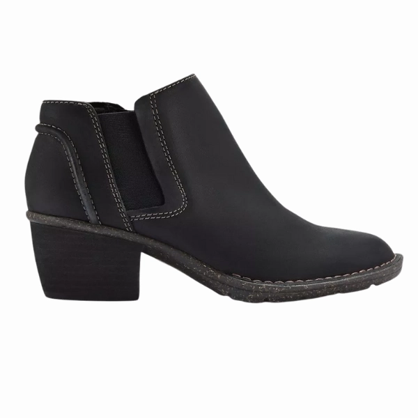 Clarks Women's Kastela Lo Black Leather Anti Odor Cold Climate