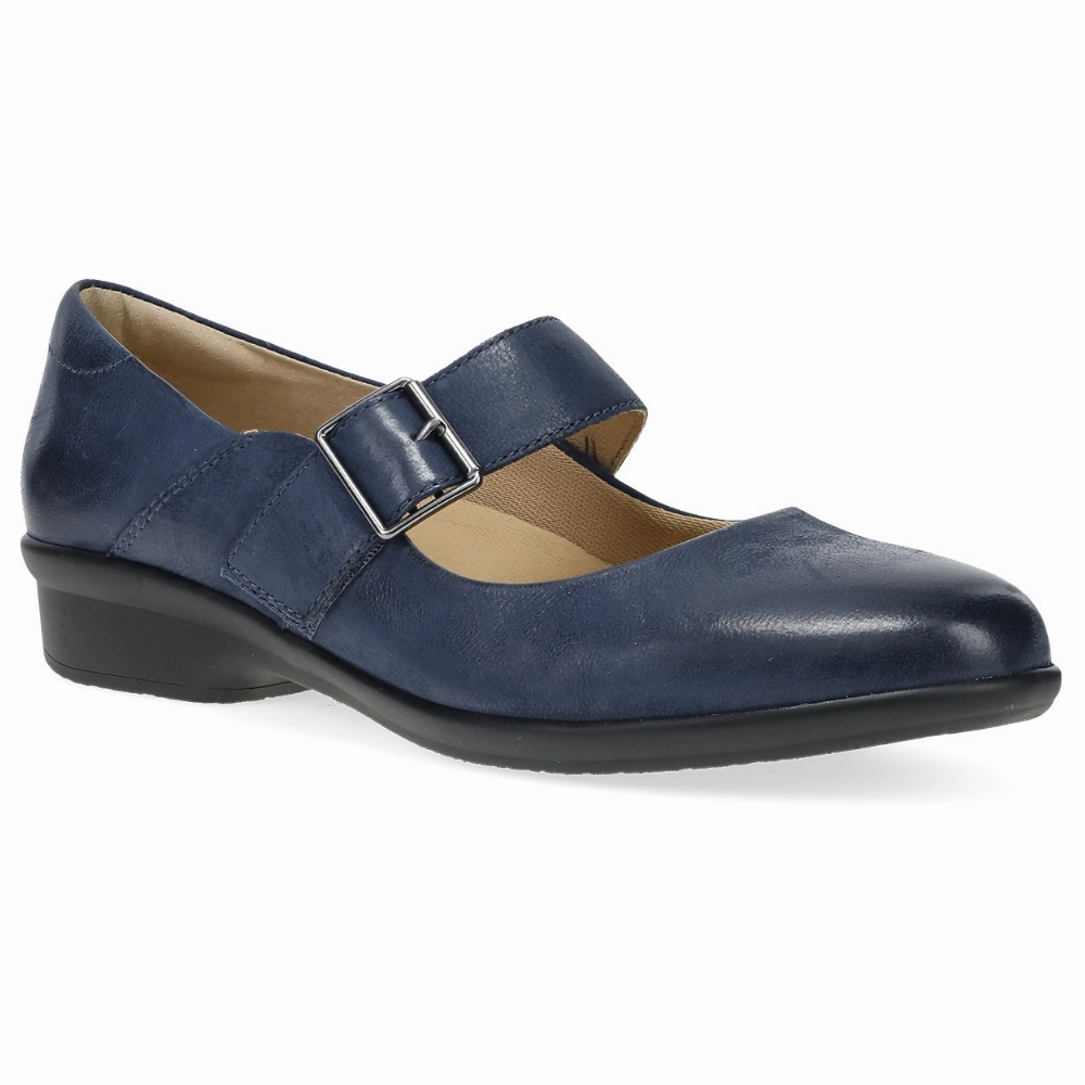 Collette Navy Burnished Nubuck Bacterial Inhibiting Lining