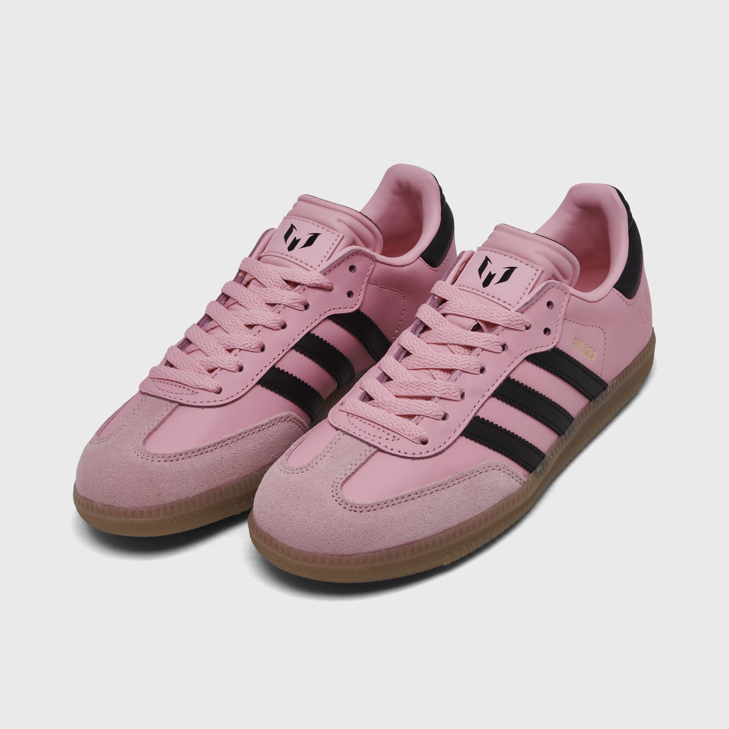 Sweatproof Daily Step adidas Juniors' Samba Messi Light Pink / Core Black - Gum