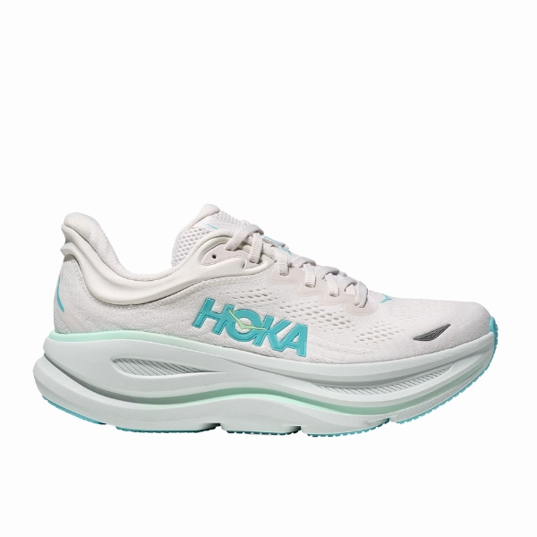 Neutral Cushioning surfing - running shoes Hoka Women's Bondi 9 White/Blue
