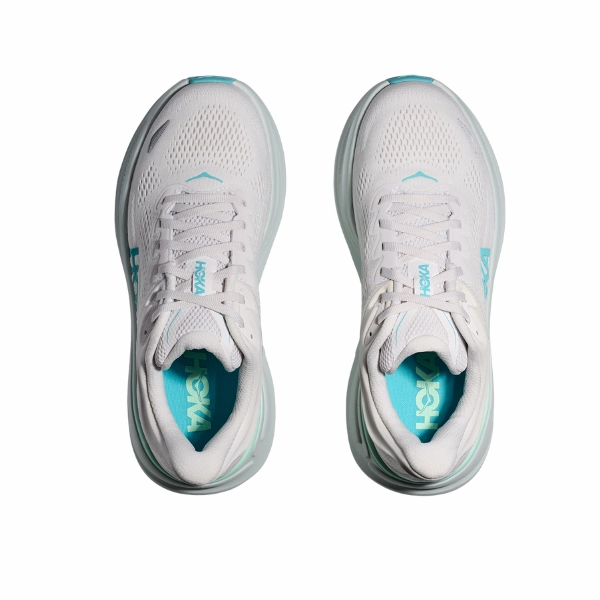 Hoka Women's Bondi 9 White/Blue High Durability