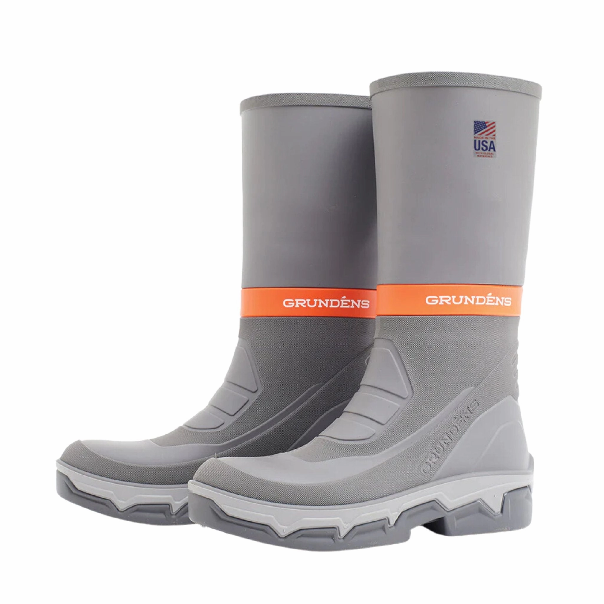 Grundens Men's Deck Boss 15 Inch Fishing Boot - Light Grey Reliable Footwear