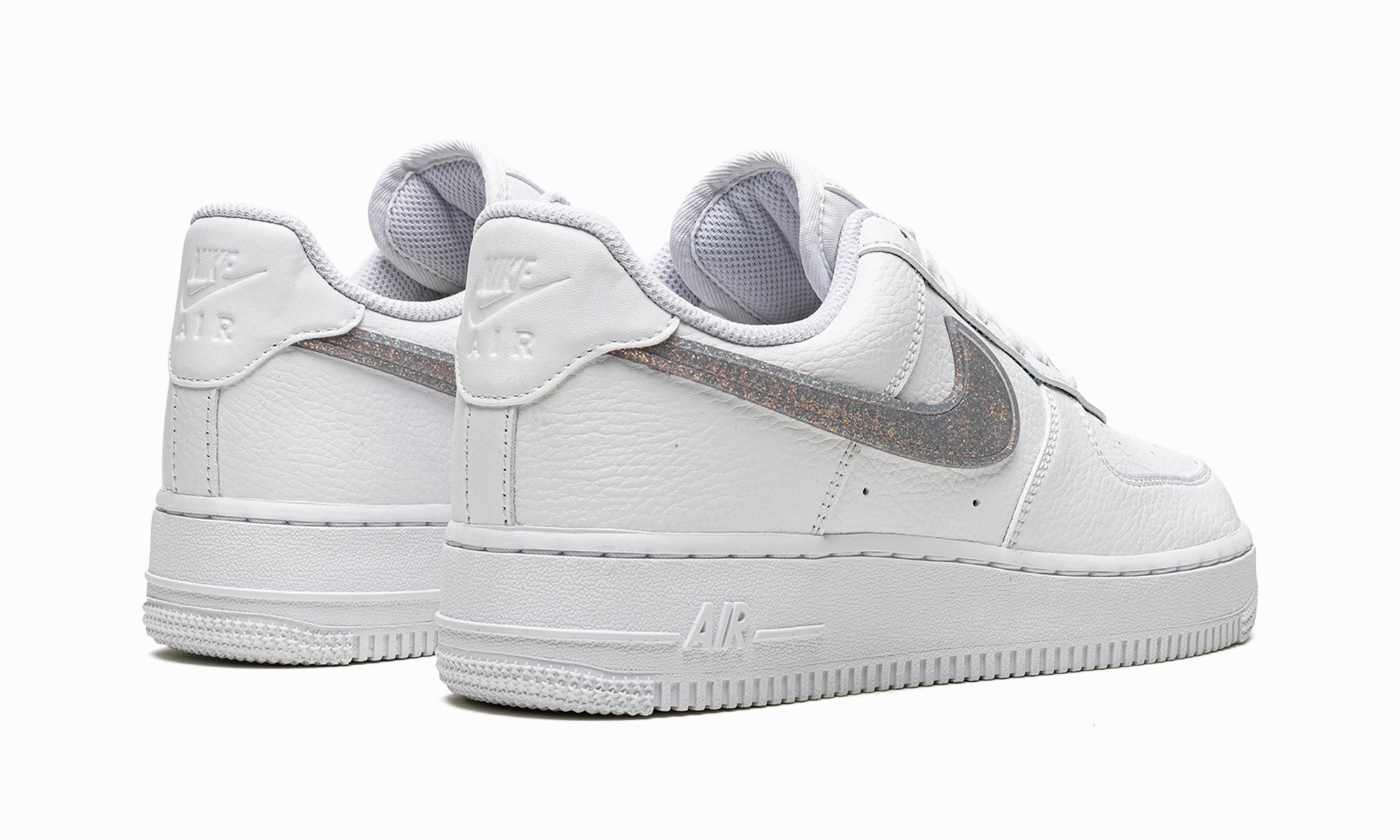 Stylish Appearance Quiet Sole AIR FORCE 1 '07 ESS WMNS "Glitter Swoosh - Canyon Purple"