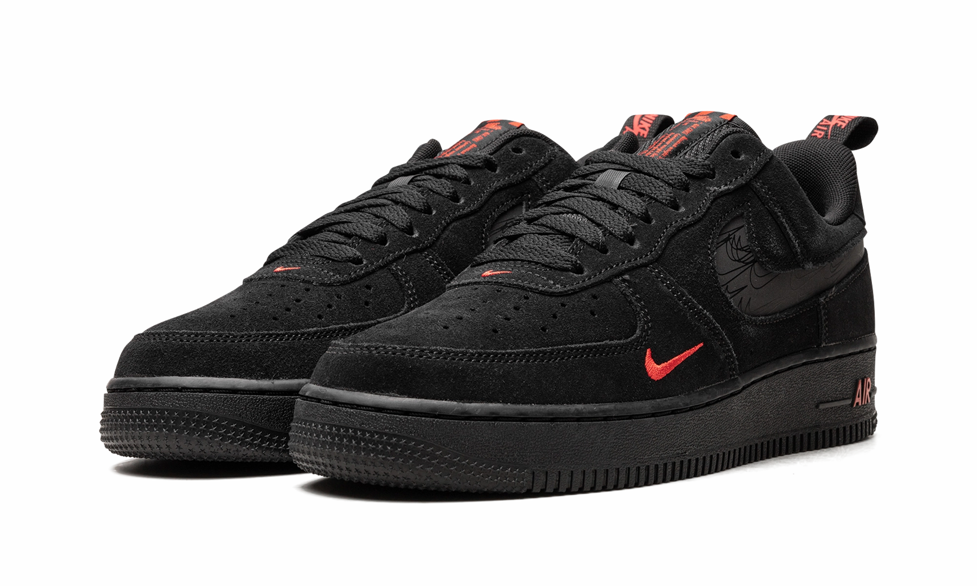 Flexible Build Shop Day Air Force 1 Low "Multi Swoosh Black Crimson"