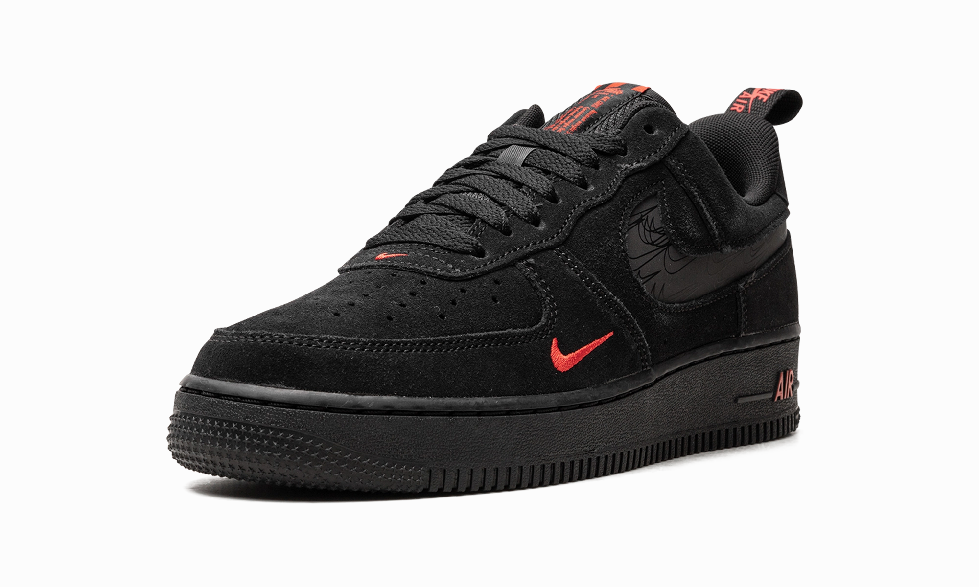 Air Force 1 Low "Multi Swoosh Black Crimson" Flex support Out And Go