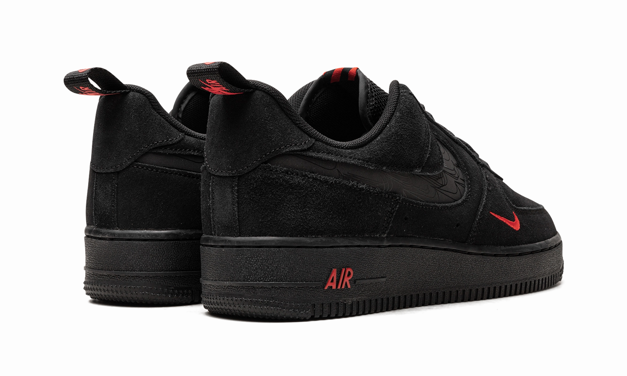 Effortless Walk Hot Weather Air Force 1 Low "Multi Swoosh Black Crimson"