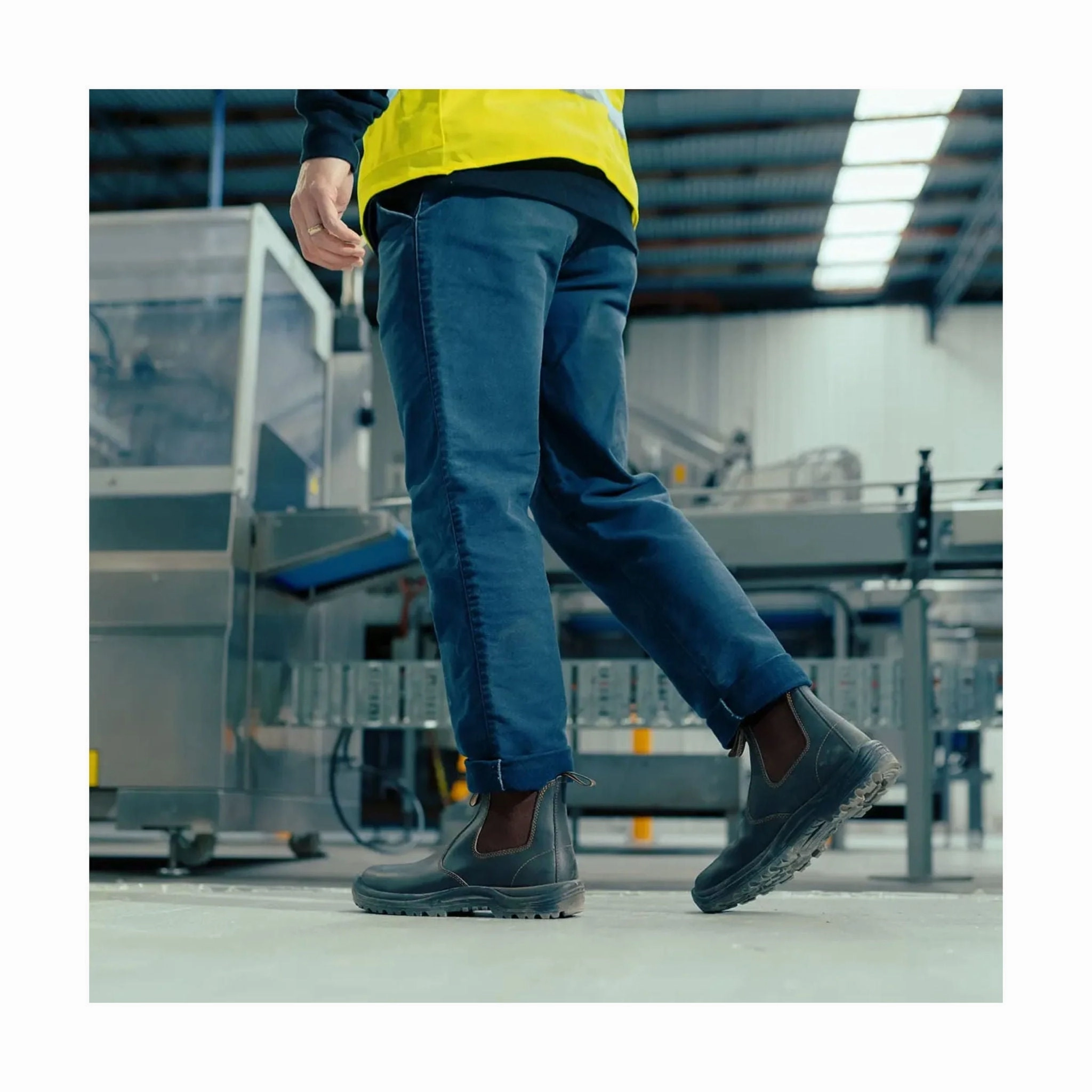 Protective Finish Snowy Path Blundstone Work Safety Boot Soft Toe - Stout Brown