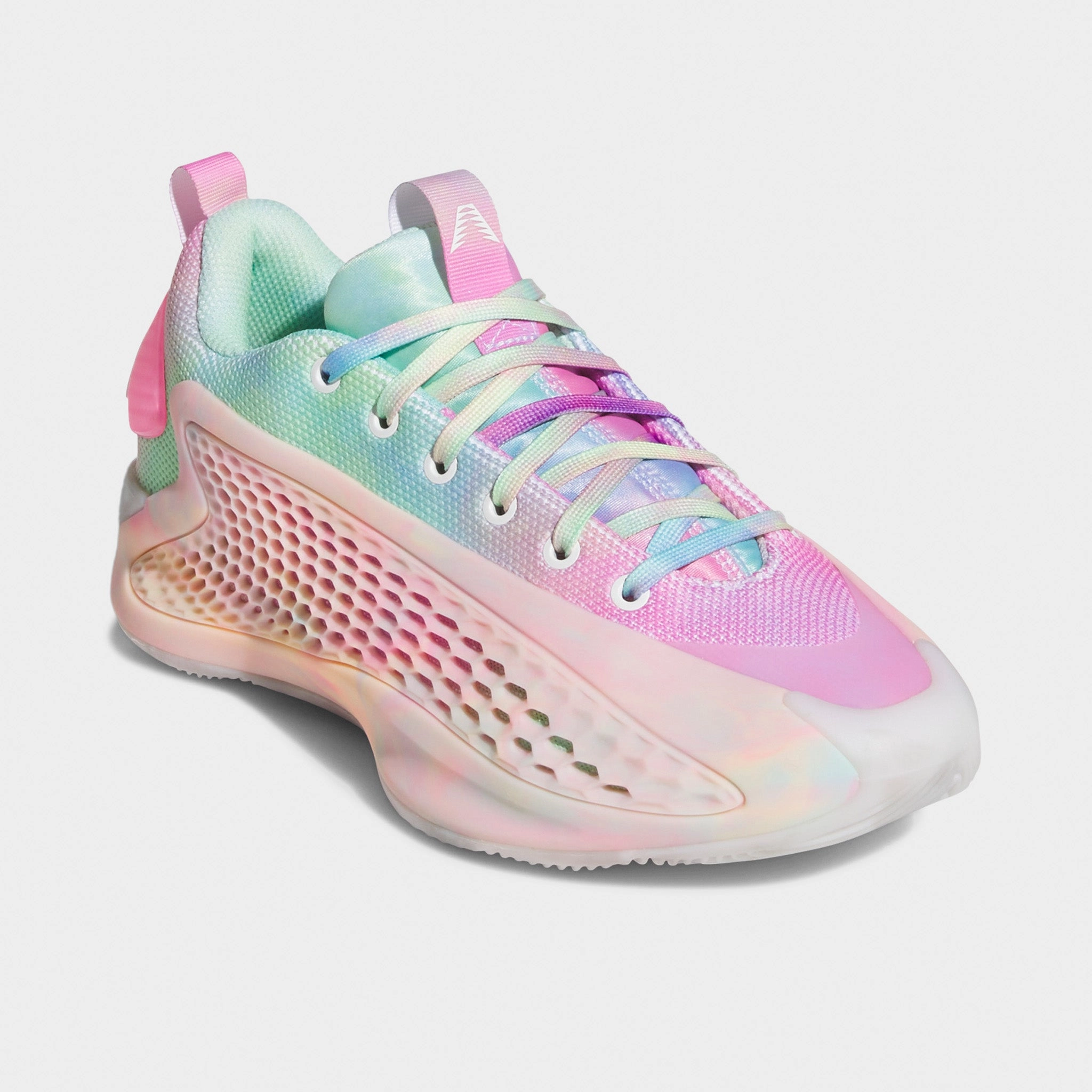 adidas Juniors' Anthony Edwards 1 Low Pink / Green - White Urban Fit