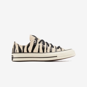Durable Binding Converse | CHUCK 70 ZEBRA PRINT { BEIGE/BLACK