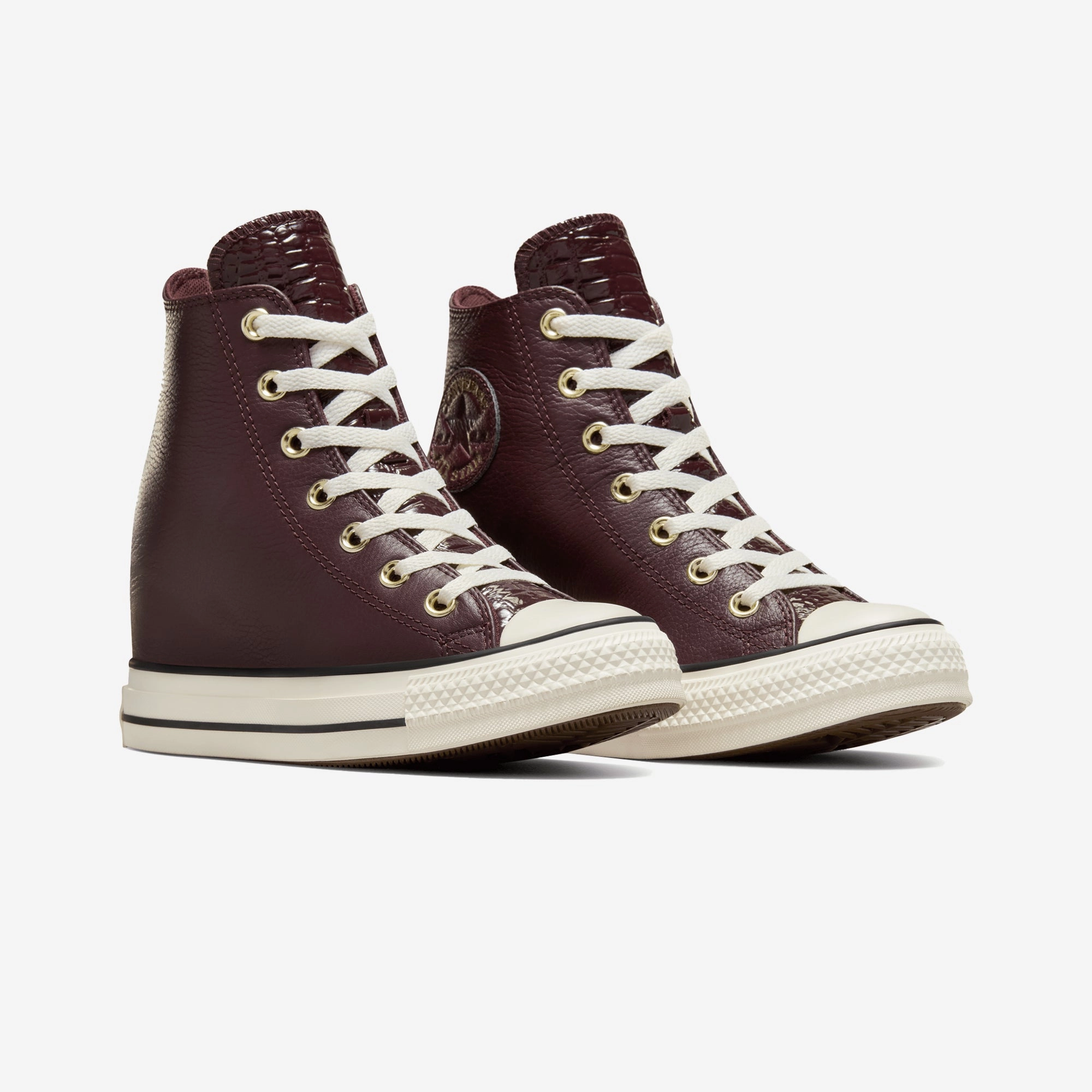 Converse | CHUCK TAYLOR ALL STAR CLASSIC WEDGE LEATHER { BROWN Ultra Low Profile