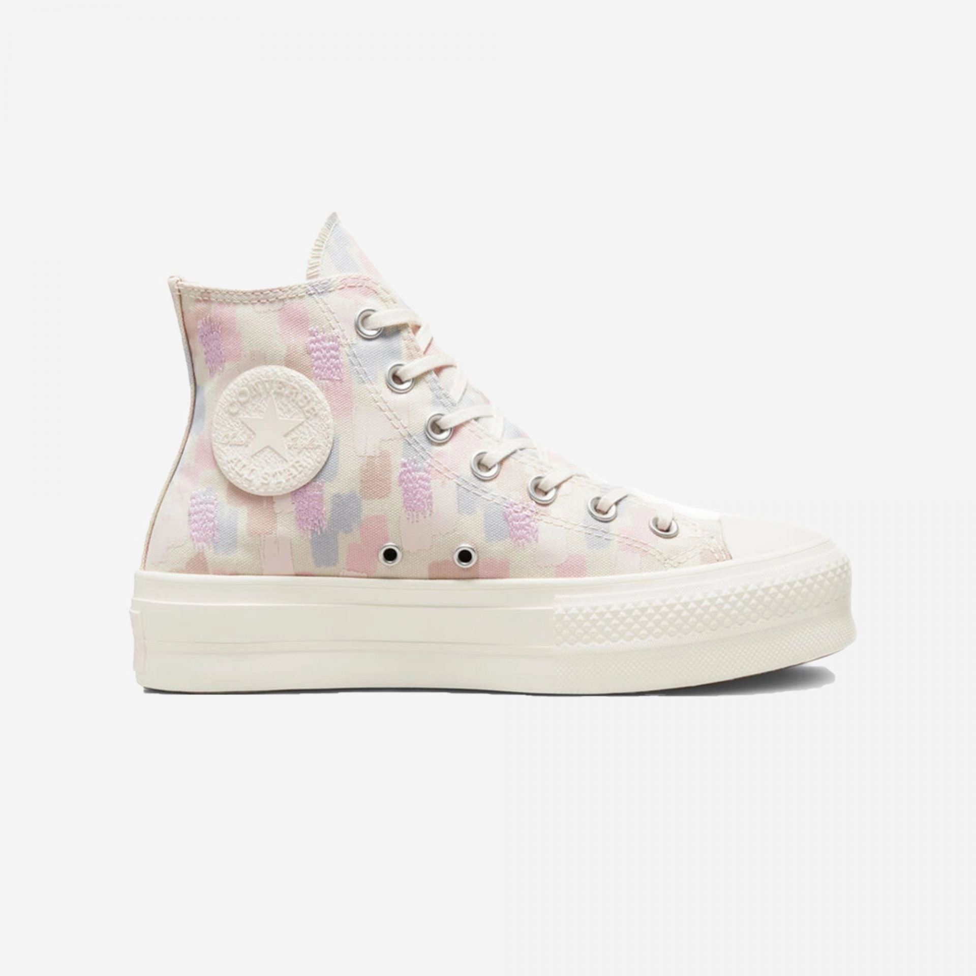 Breathable Tongue Design Converse | CHUCK TAYLOR ALL STAR LIFT HIGH TOP  { EGRET/GRAVEL/ARCTIC PINK