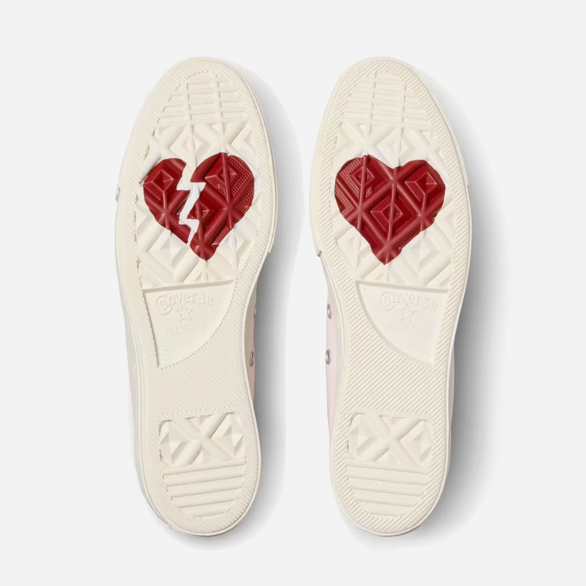 Converse | CHUCK TAYLOR ALL STAR LIFT PLATFORM HEARTS { PINK Soft Collar Padding Sneaker Repair
