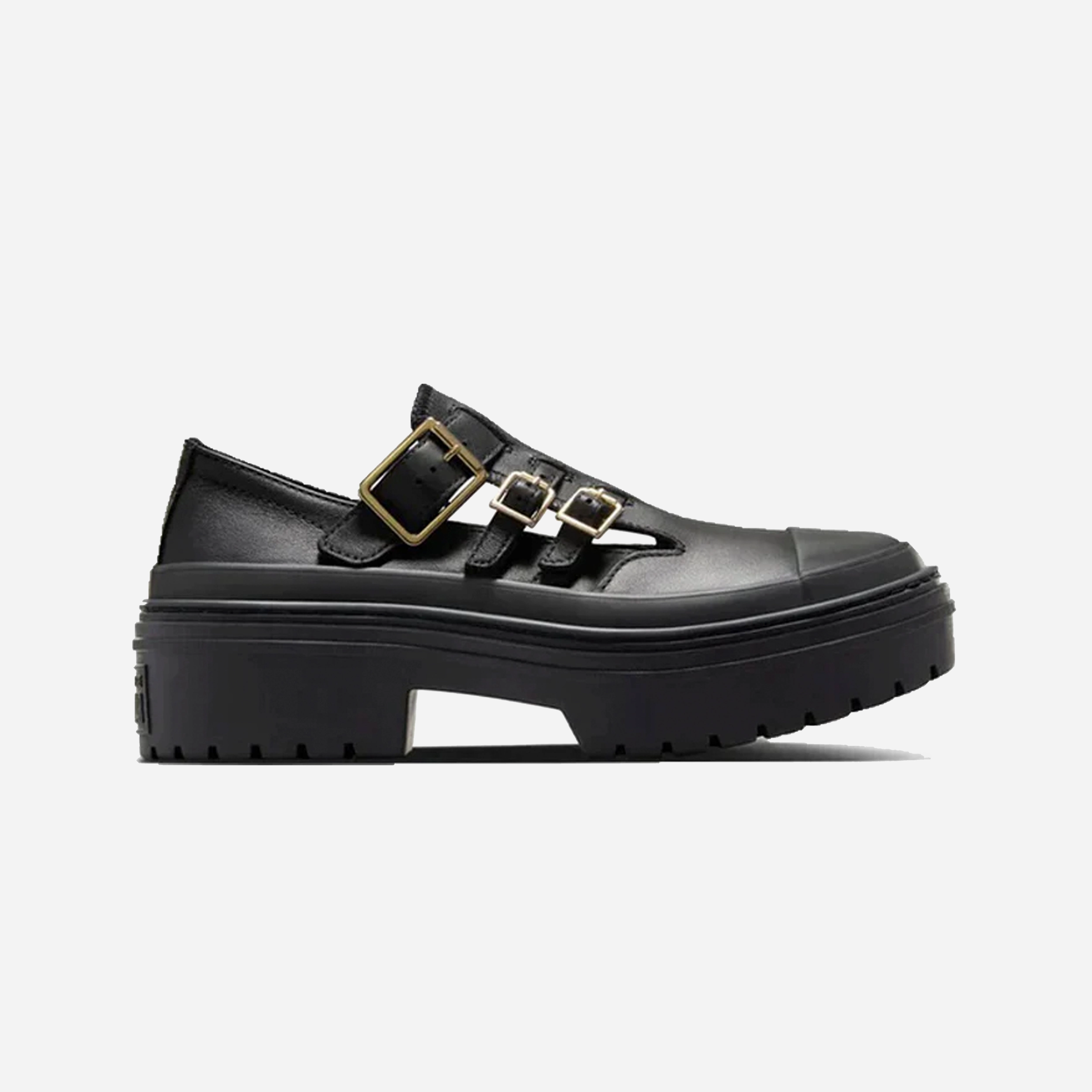 Orthopedic Design Vibration Dampening Tech Converse | CHUCK TAYLOR ALL STAR LUGGED HEEL MARY JANE PLATFORM { BLACK