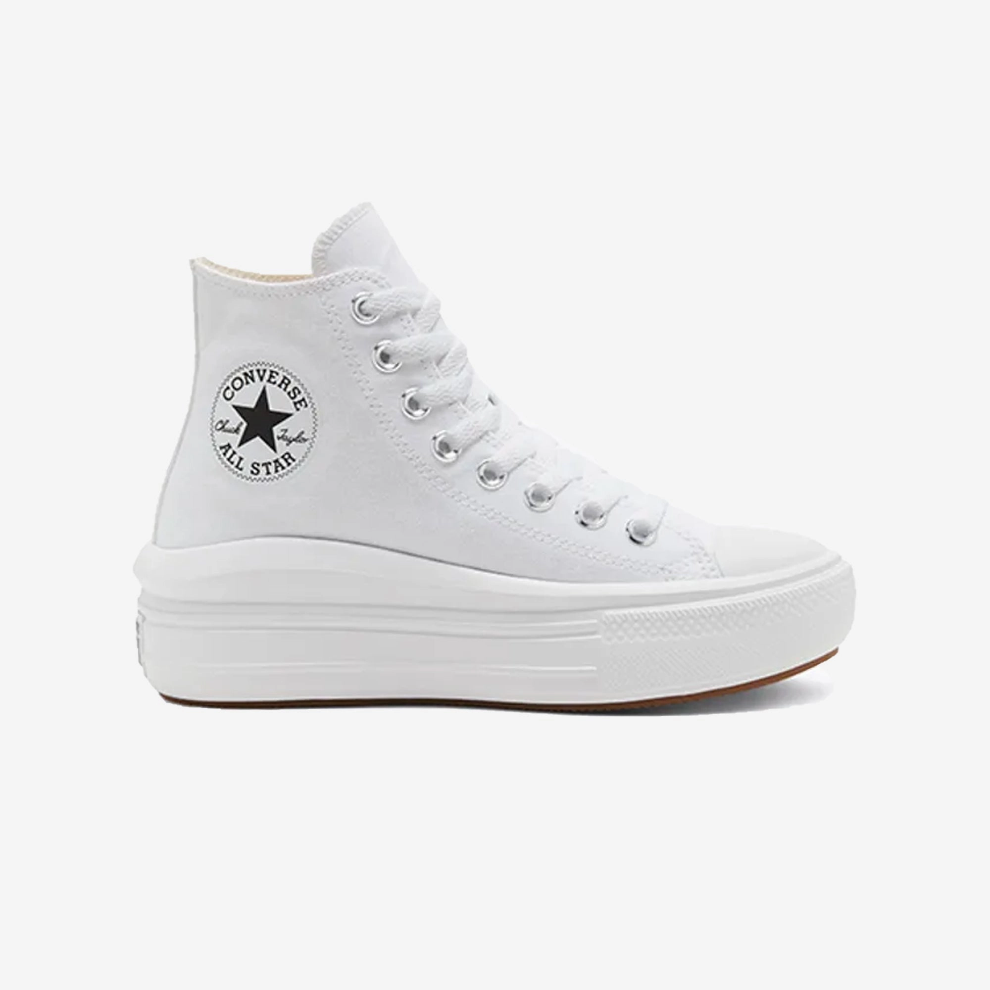 Ergonomic Last Design Eco Friendly Construction Converse | CHUCK TAYLOR ALL STAR MOVE PLATFORM  { WHITE