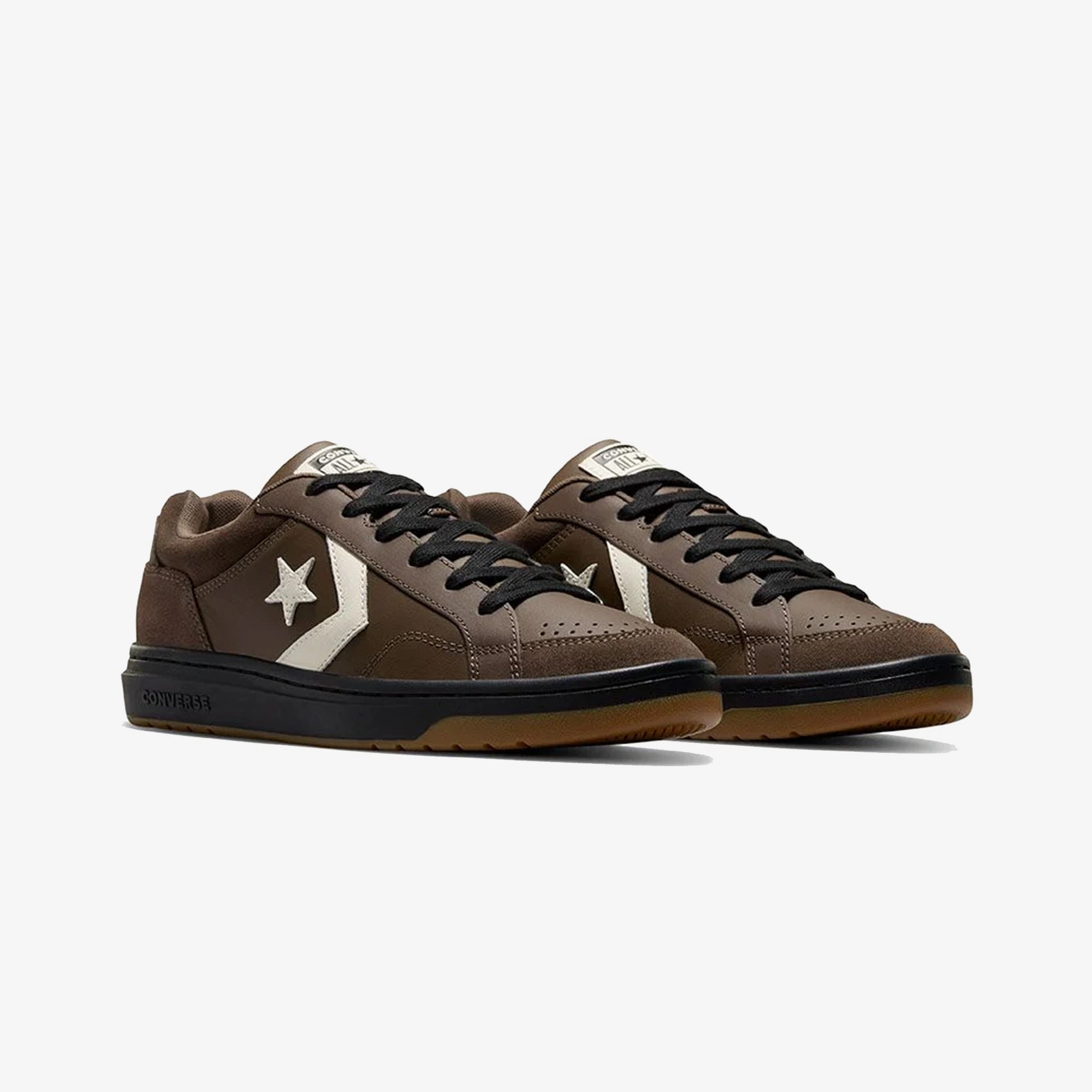 Soft Leather Finish Non Restrictive Fit CONVERSE | PRO BLAZE CLASSIC LEATHER & SUEDE { COFFEE