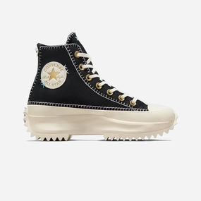 Converse | RUN STAR HIKE PLATFORM CRAFTED STITCHING { BLACK Crisp Detail Vulcanized Sole Tech