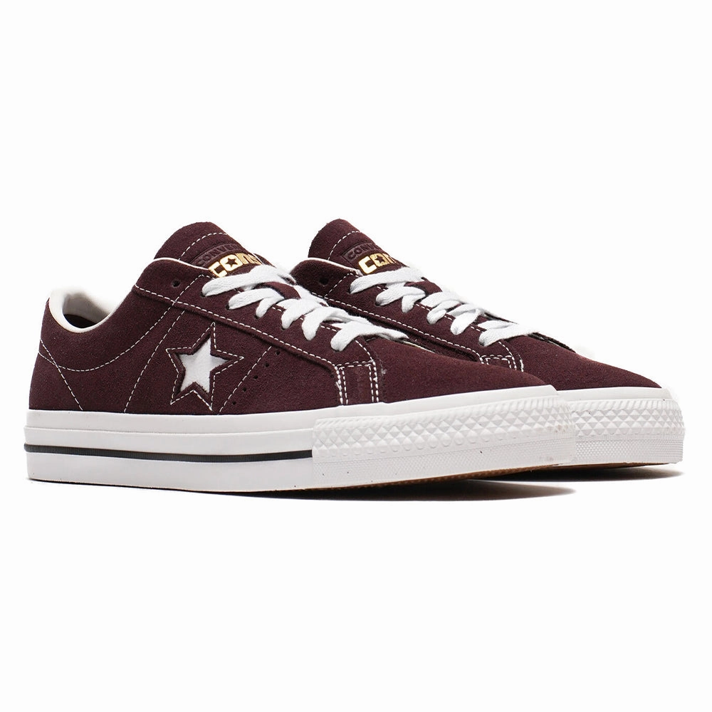Converse CONS - One Star Pro Ox Suede (Bloodstone/White) Perforated Tongue Design SyntheticUpper