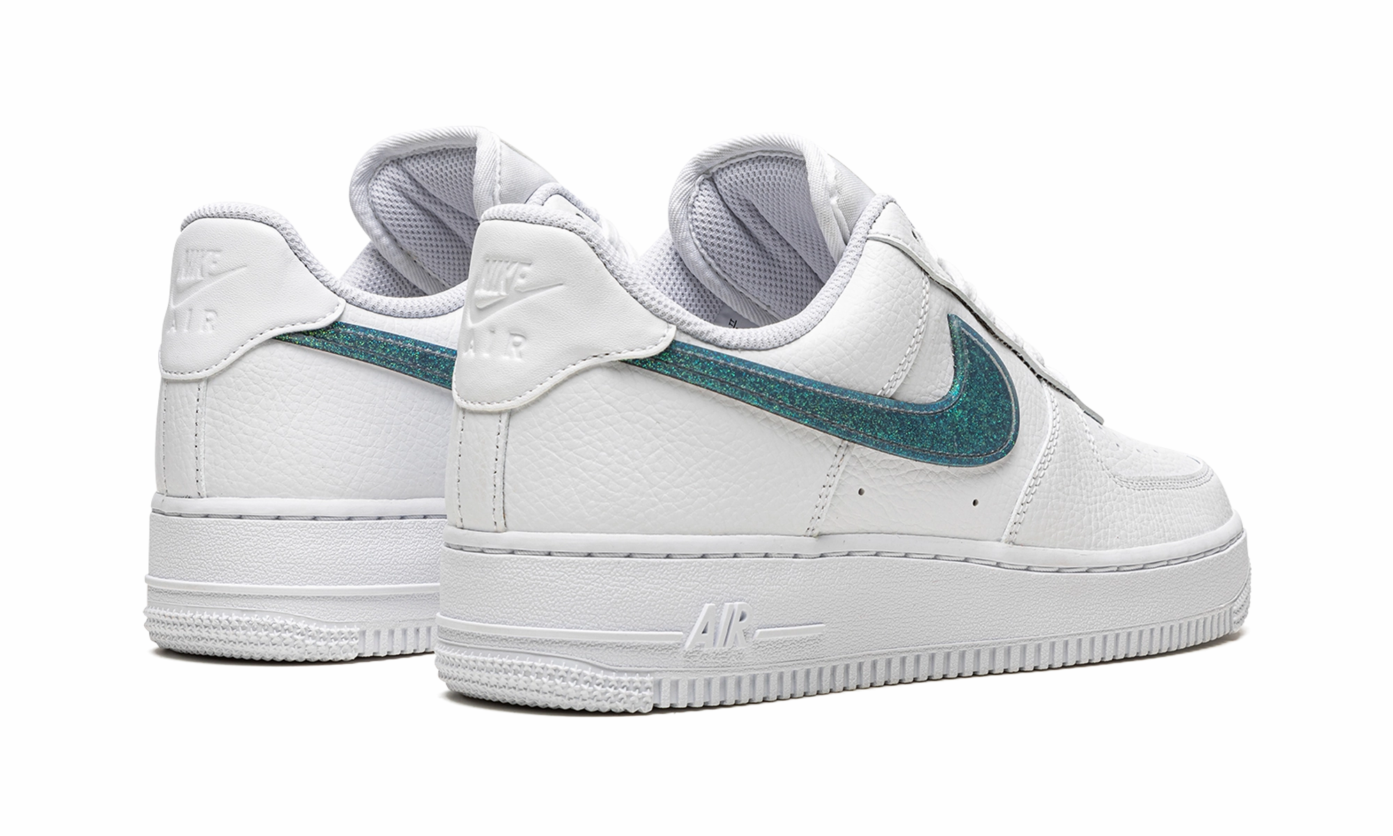 Tide Hike School Style AIR FORCE 1 '07 ESS WMNS "Glitter Swoosh - Celery"