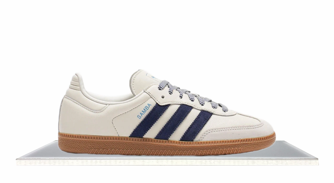 Adidas Samba Off White Dark Blue Sporty Detail Busy Walk