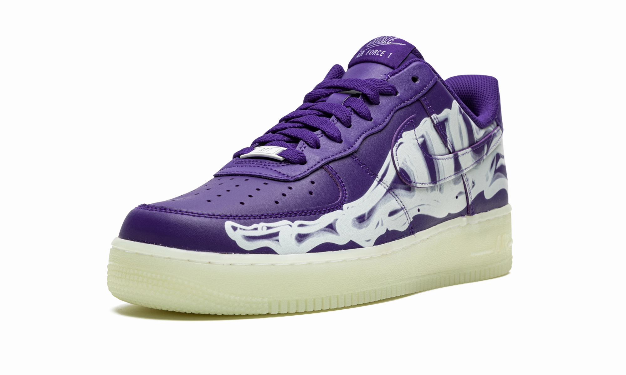 Air Force 1 Low '07 QS "Purple Skeleton Halloween" Breathable Outsole Memory Foam Insert