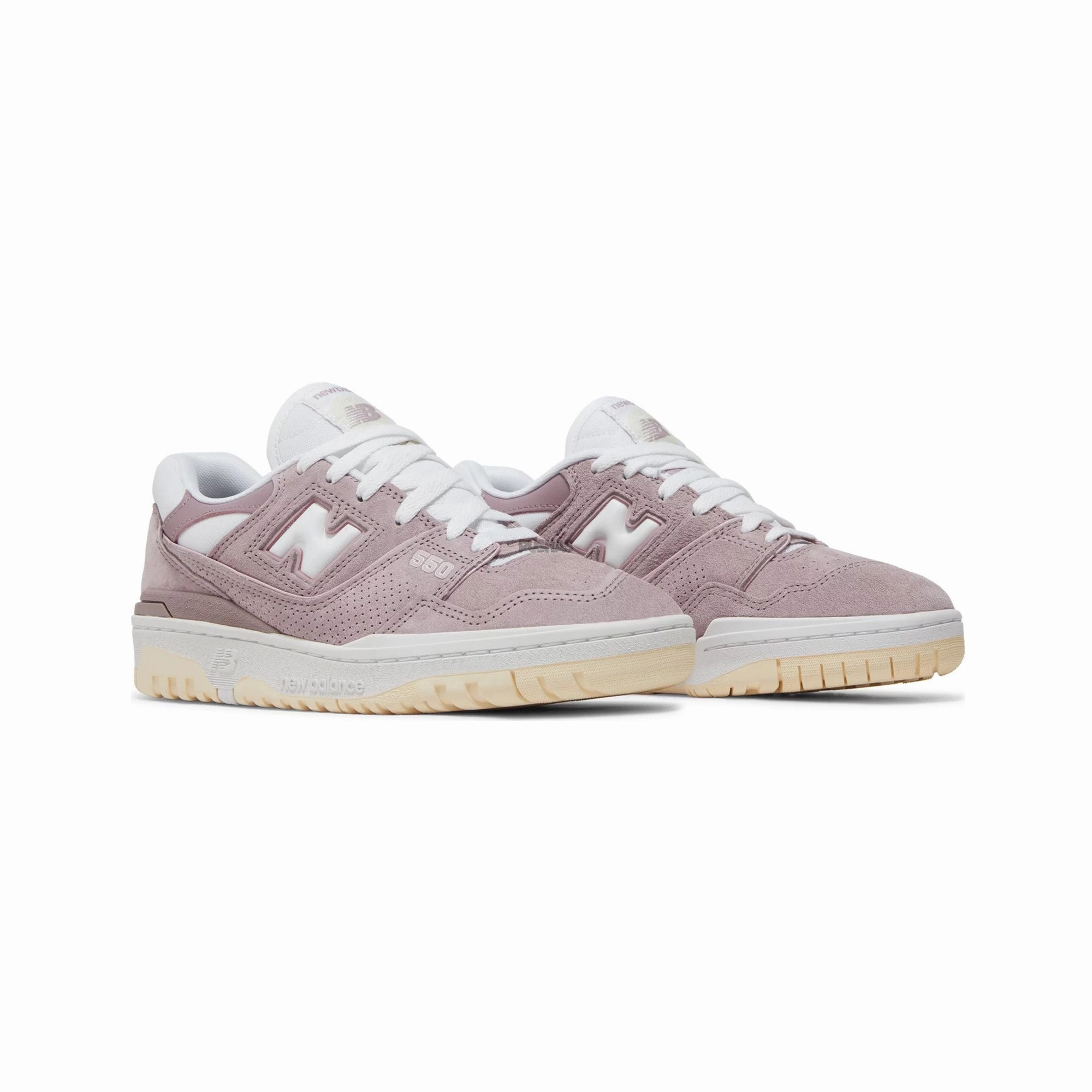 New Balance 550 'Lilac Chalk Suede' W (2022) herringbone - design shoes Torque Control Frame
