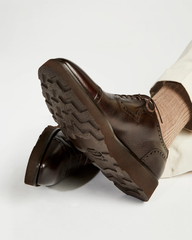 All weather Stone Walk Dark Brown Brogue Lightweight Dress Shoe