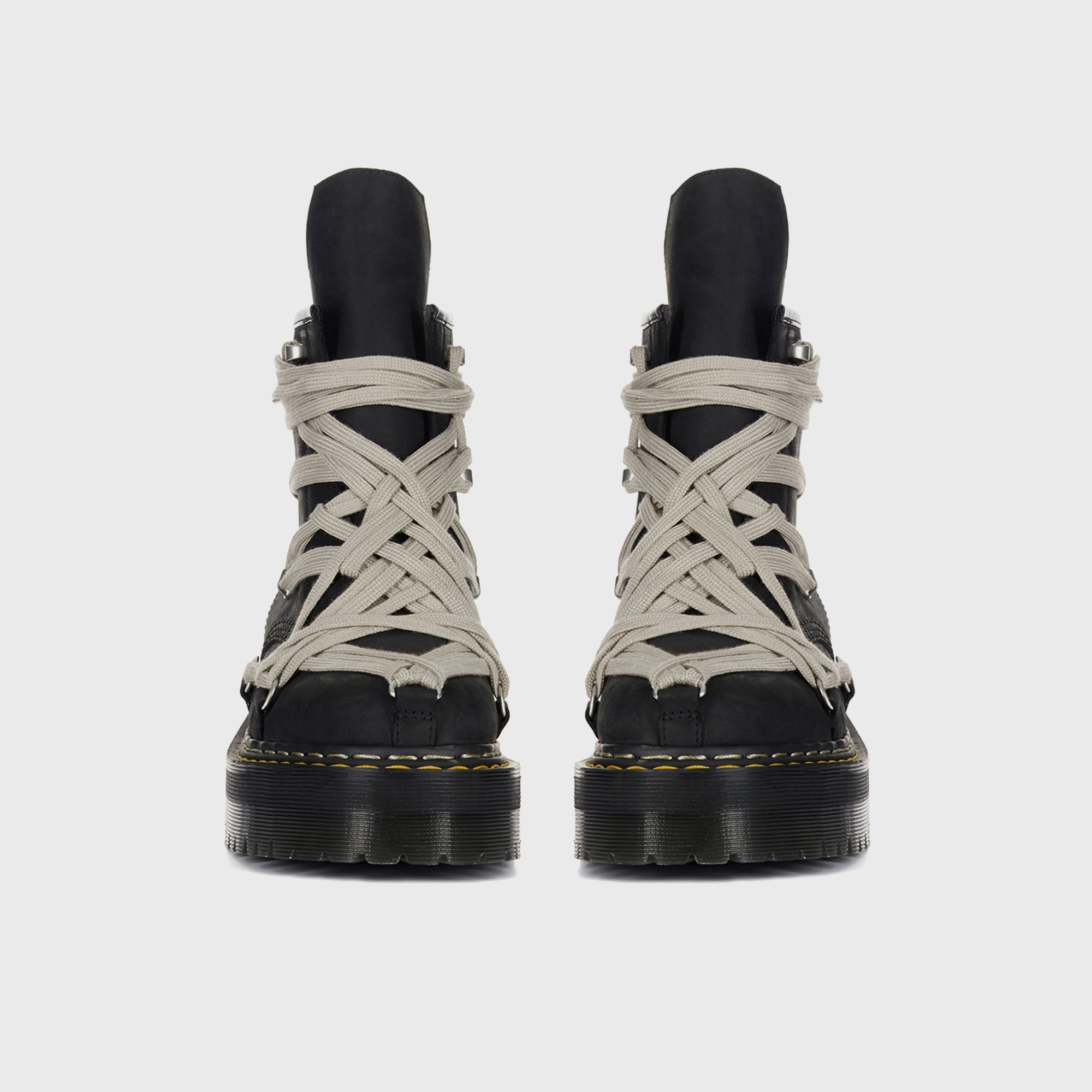 work mode Dr. Martens x Rick Owens DRKSHDW 1460 Quad Sole Megalace? Boot - Black