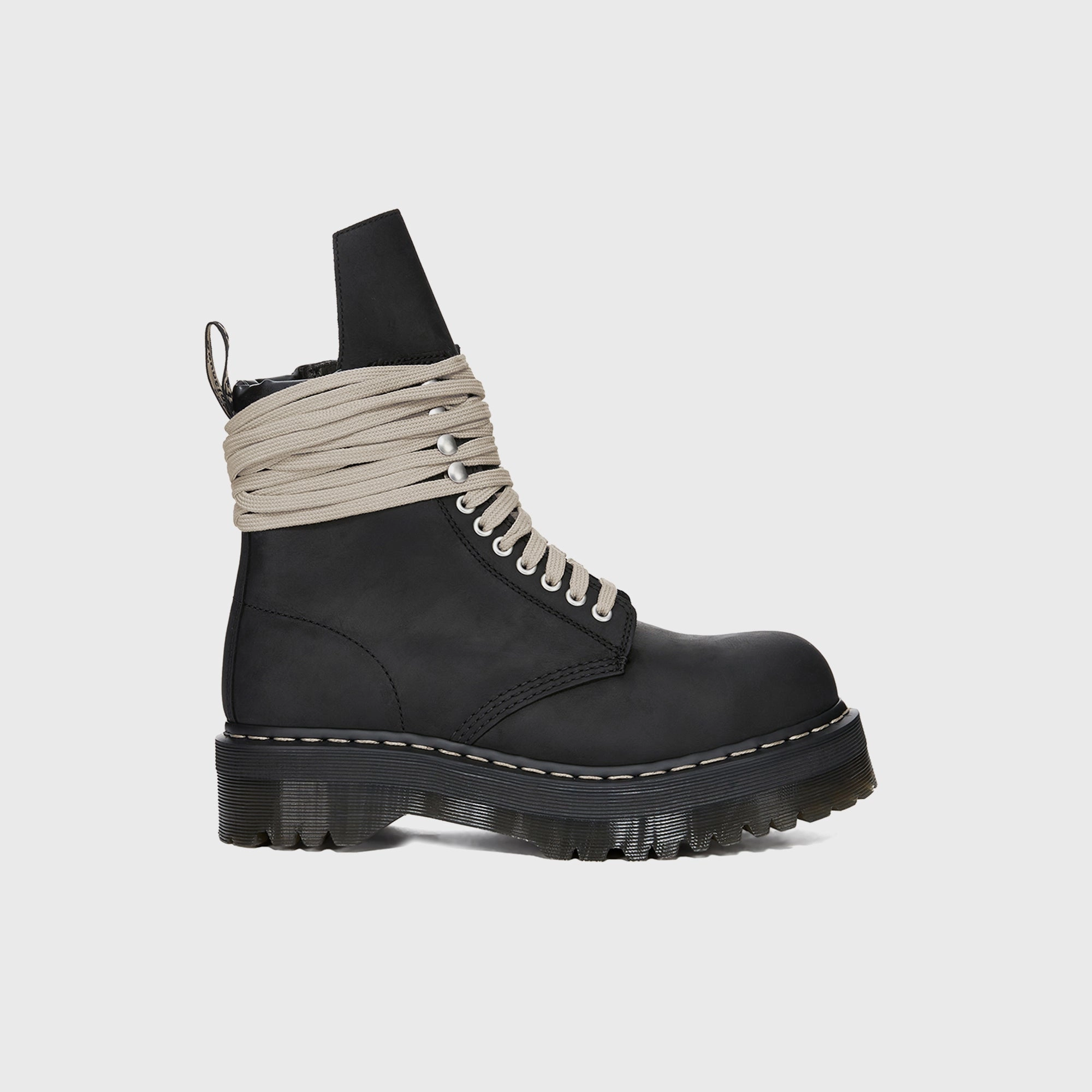 Dr. Martens x Rick Owens DRKSHDW Quad Sole Steel Toe Boot - Black Soft Interior