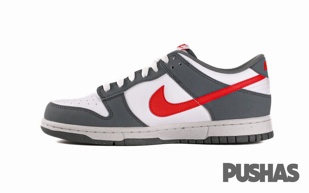 Dunk Low Next Nature 'Smoke Grey Light Crimson' GS (2022) Cloud Step Flat Bottom