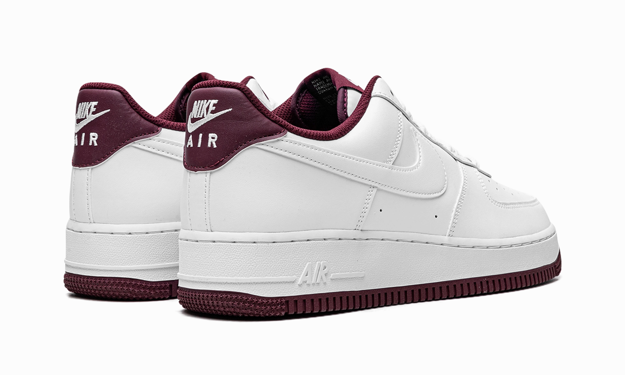 Supportive sole Air Force 1 Low '07 "White / Dark Beetroot"