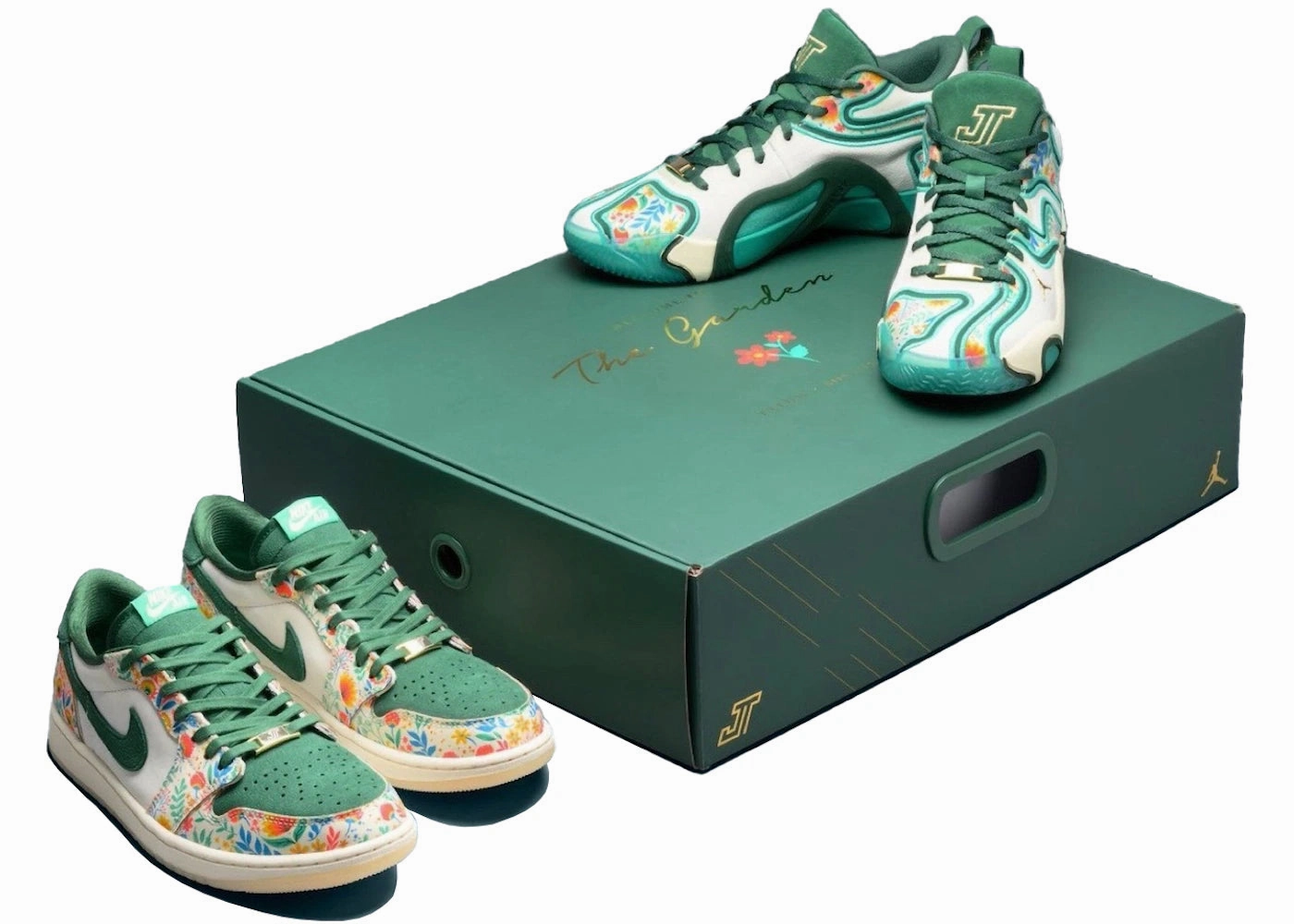 Jordan 1 Retro Low Og & Jordan Tatum 3 Jayson Tatum Welcome To The Garden Pack Breathable Airflow