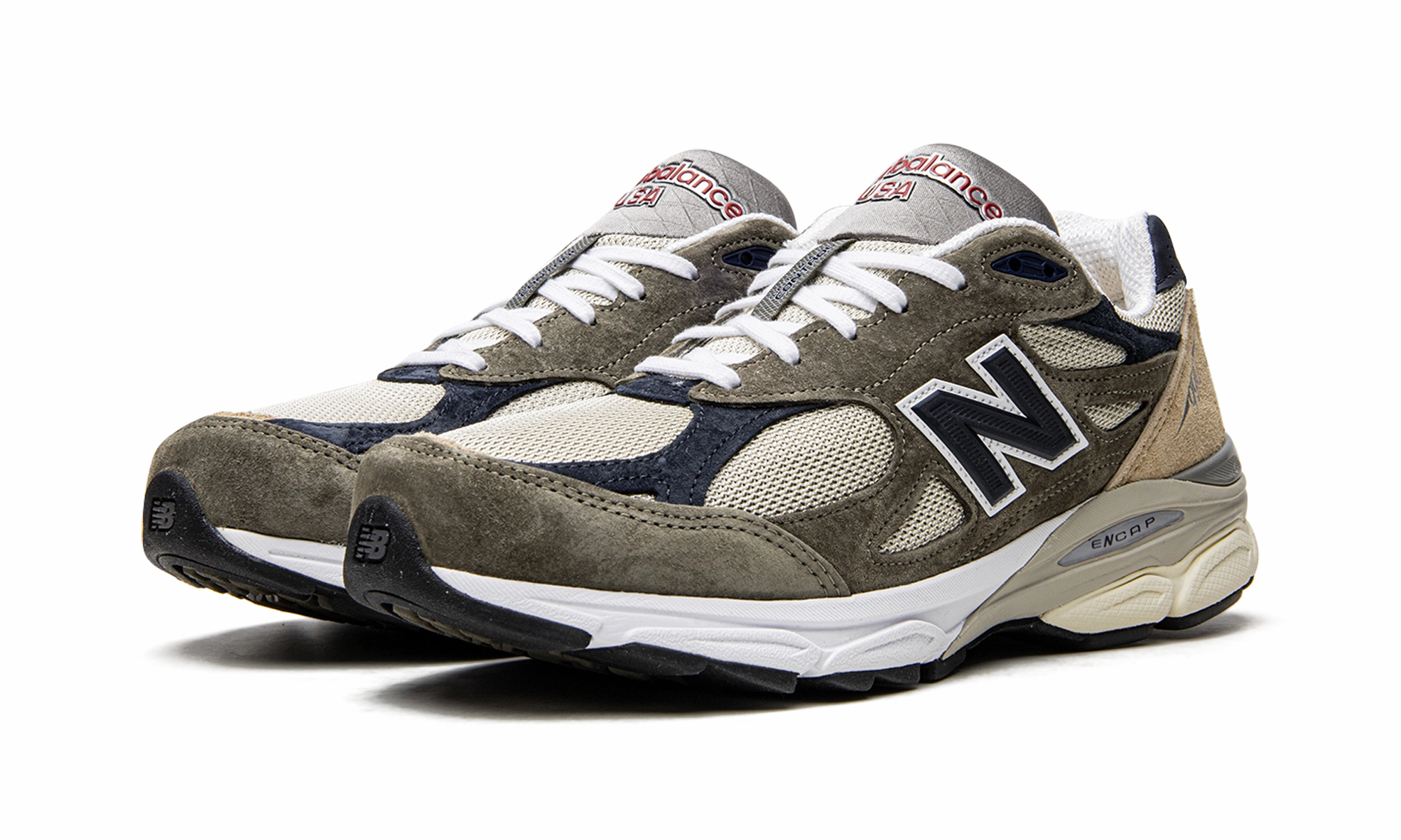 group running Ergonomic foot shape 990v3 "Made In USA - Olive"