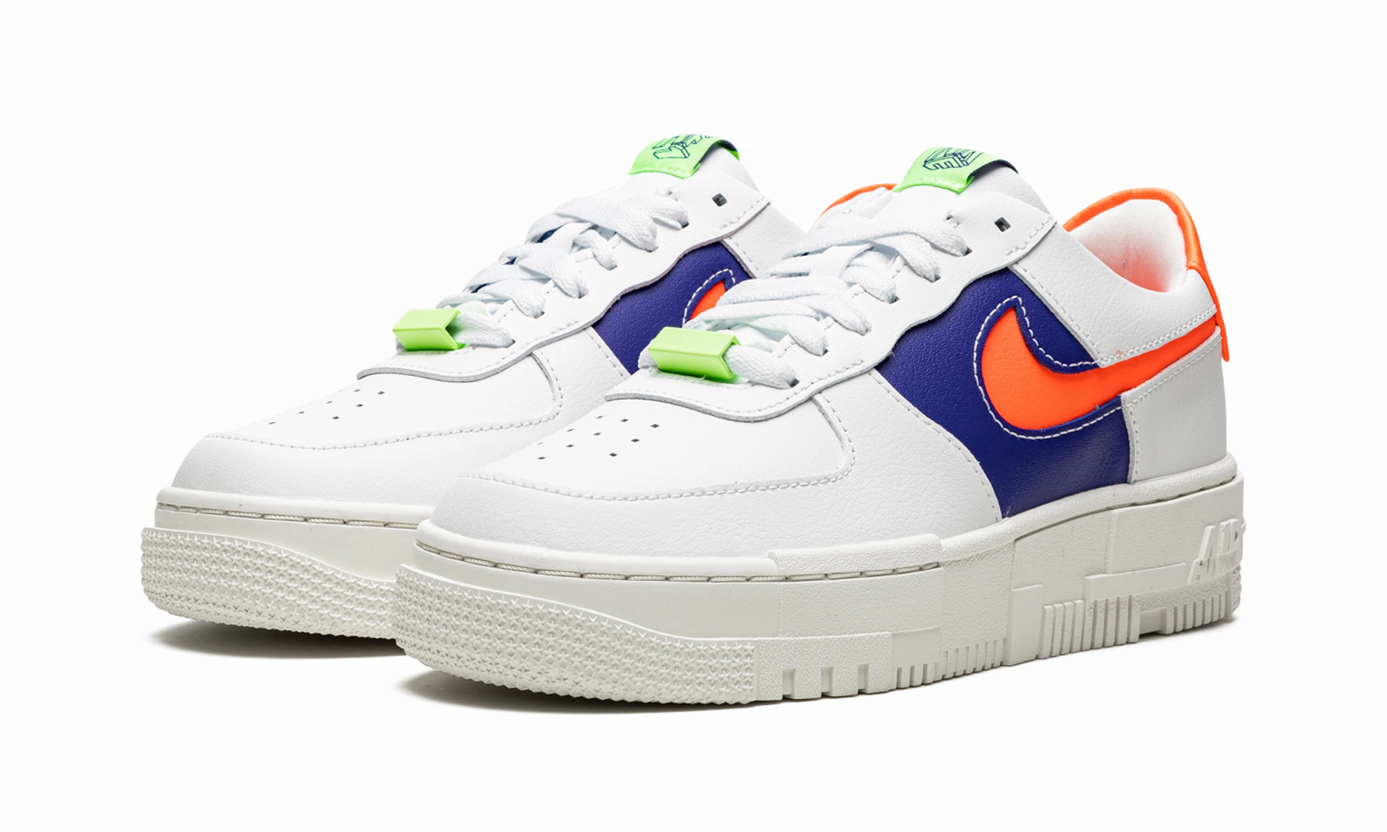 River Jog Casual Support AIR FORCE 1 LO PIXEL MNS WMNS "White Concord Crimson"