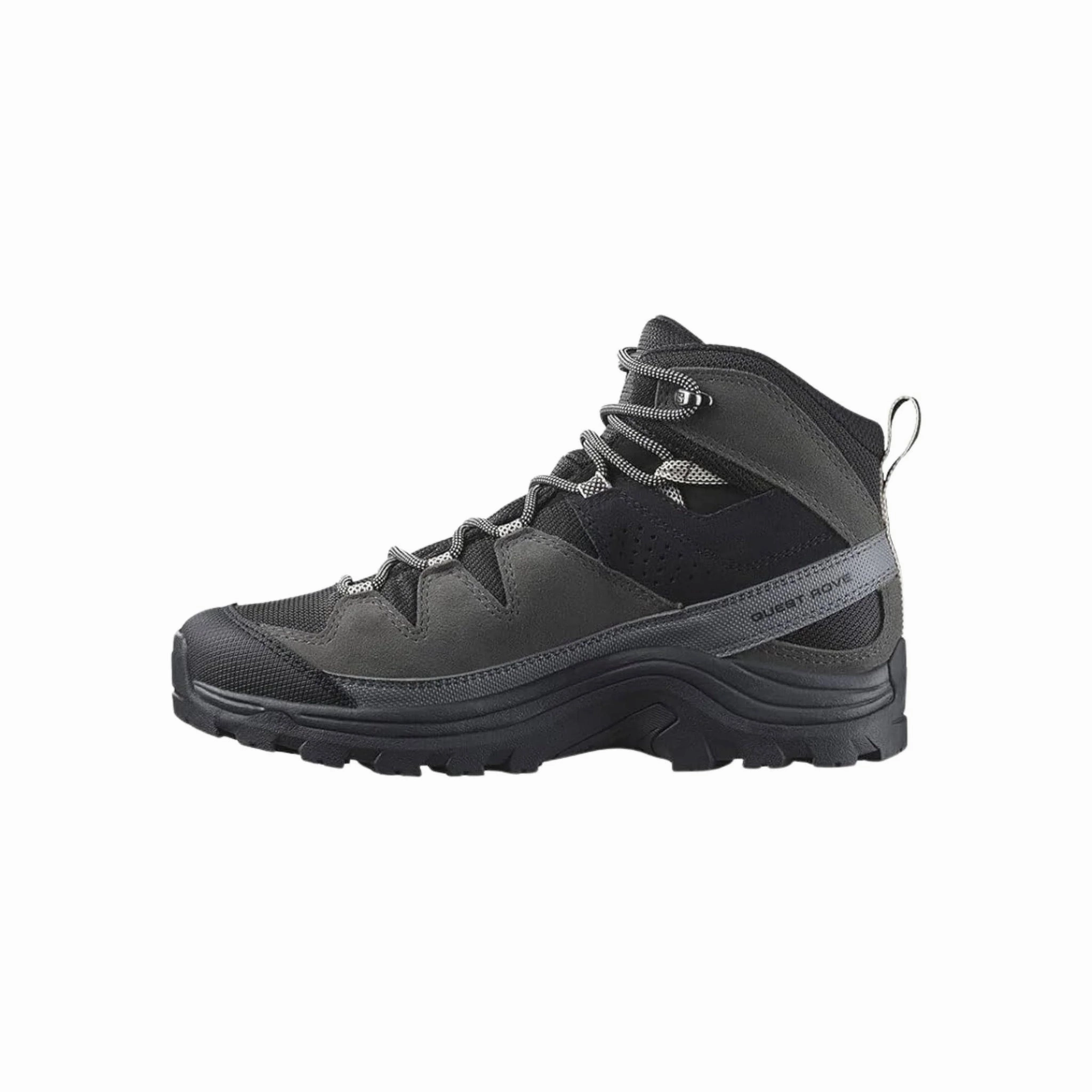 Quick Drying Functional Minimalist Shock   Absorbing Salomon Men's Quest Rove GoreTex Leather Hiking Boots - Black/Phantom/Mgnt