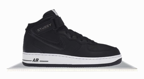 Air Force 1 Mid Stussy Black White Trendy Daily