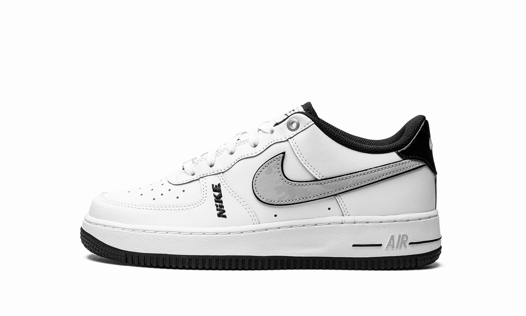 Rubberized Edge Protection AIR FORCE 1 LV8 GS "Motocross White Grey Black"